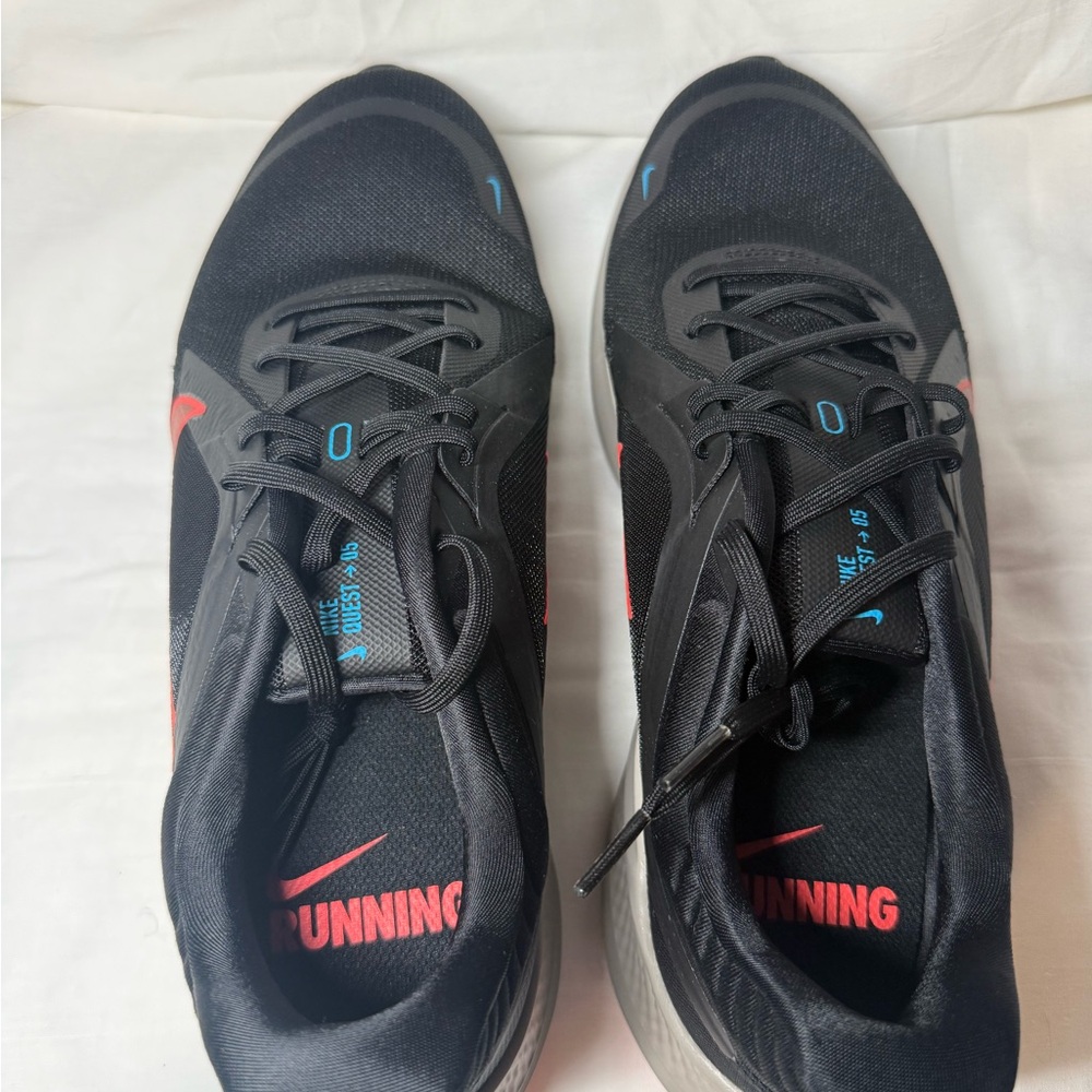Nike quest 5 Black/crimson Shoes mens size 11.5 - Picture 7 of 10